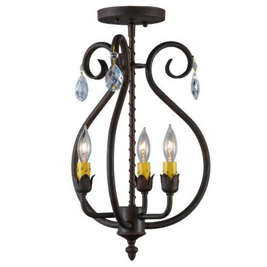 2nd Ave Lighting Antonia 12" Wide 3 LT Chandelier in Cajun Spice Finish