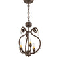2nd Ave Lighting Antonia 12" Wide 3 Light Chandelier in Gilded Tobacco Finish
