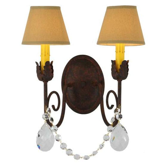 2nd Ave Lighting Antonia 13" Wide 2 LT Wall Sconce in Cajun Spice Finish