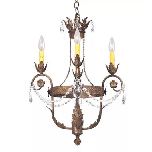 2nd Ave Lighting Antonia 18" 4-Light E12 Base Pompeii Gold Chandelier