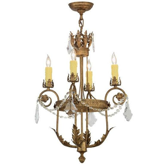 2nd Ave Lighting Antonia 18" Wide 4 LT Chandelier in Spanish Gold
