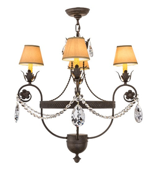 2nd Ave Lighting Antonia 26" Wide 4 LT Chandelier in Chestnut Finish