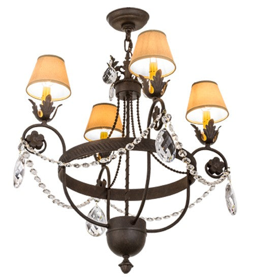 2nd Ave Lighting Antonia 26" Wide 4 LT Chandelier in Chestnut Finish