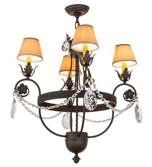 2nd Ave Lighting Antonia 26" Wide 4 LT Chandelier in Chestnut Finish