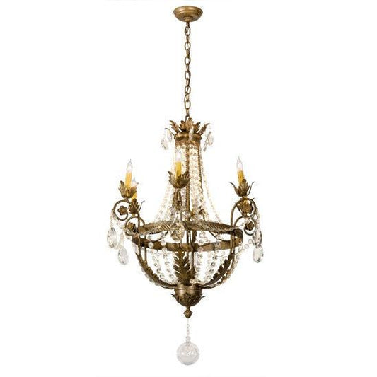 2nd Ave Lighting Antonia 26" Wide 6 LT Chandelier in Brushed Gold Finish