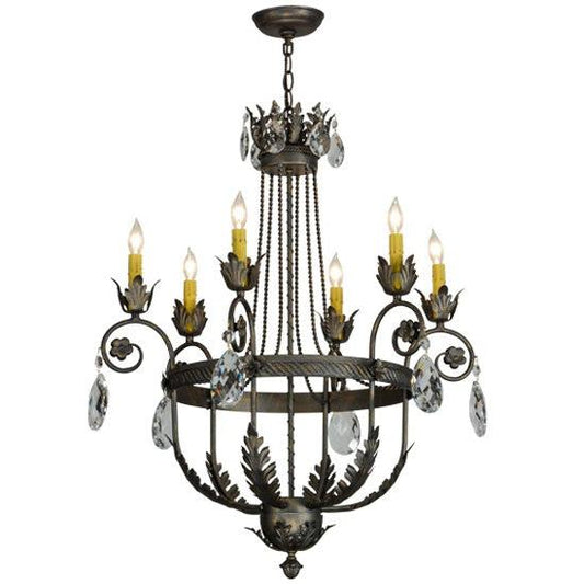 2nd Ave Lighting Antonia 26" Wide 6 LT Chandelier in French Bronze Finish