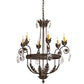 2nd Ave Lighting Antonia 26" Wide 6 Light Chandelier in Gilded Tobacco Finish
