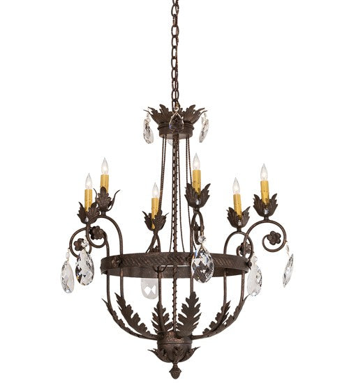 2nd Ave Lighting Antonia 26" Wide 6 Light Chandelier in Gilded Tobacco Finish