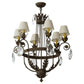2nd Ave Lighting Antonia 26" Wide 6 Light Chandelier in Pompeii Gold Finish