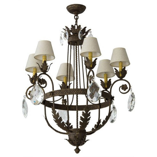 2nd Ave Lighting Antonia 26" Wide 6 Light Chandelier in Pompeii Gold Finish
