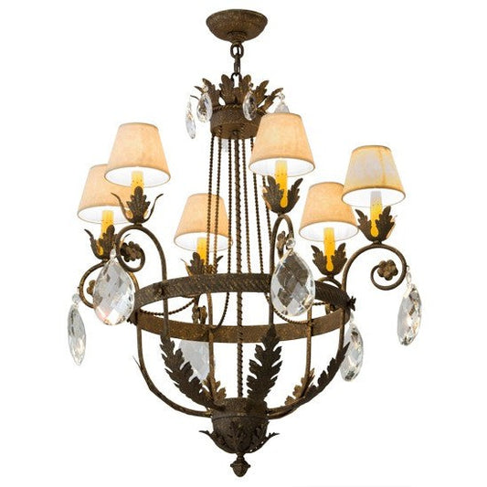 2nd Ave Lighting Antonia 26" Wide 6 Light Chandelier in Pompeii Gold Finish