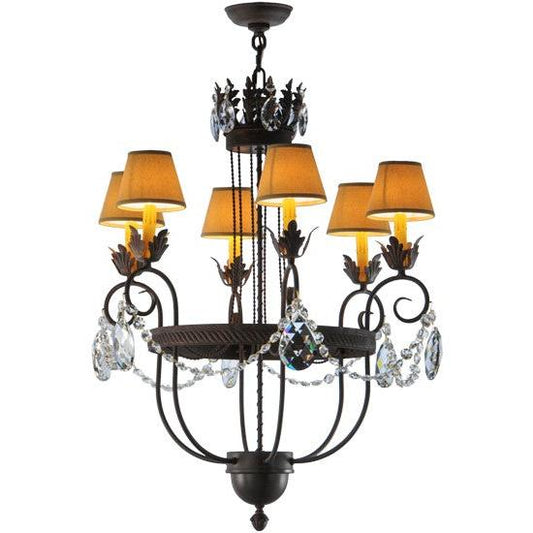 2nd Ave Lighting Antonia 27" Wide 6 LT Chandelier in Cajun Spice Finish