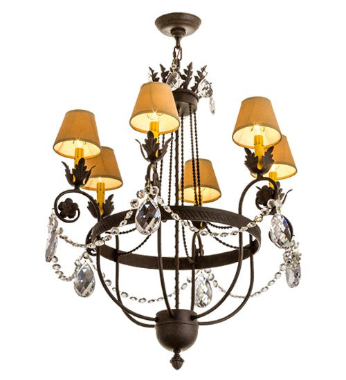 2nd Ave Lighting Antonia 28" Wide 6 LT Chandelier in Chestnut Finish