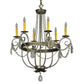 2nd Ave Lighting Antonia 28.5" 6 LT Crystal Chandelier in Corinth Finish