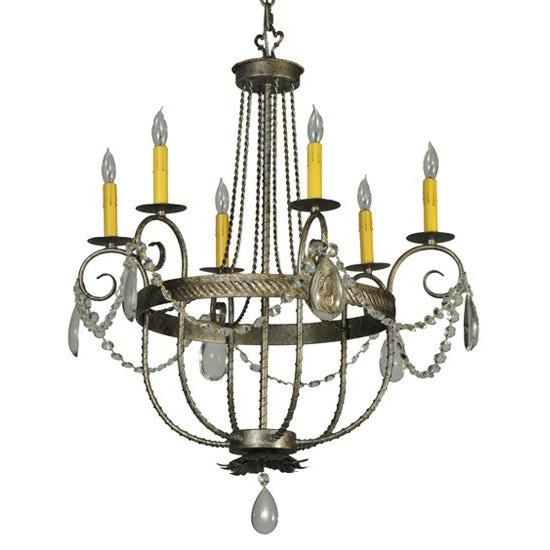 2nd Ave Lighting Antonia 28.5" 6 LT Crystal Chandelier in Corinth Finish