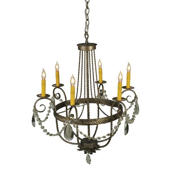 2nd Ave Lighting Antonia 28.5" 6 LT Crystal Chandelier in Corinth Finish