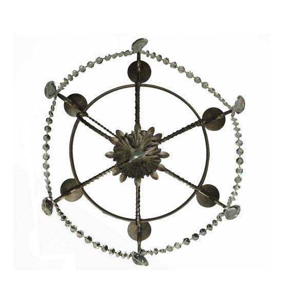 2nd Ave Lighting Antonia 28.5" 6 LT Crystal Chandelier in Corinth Finish