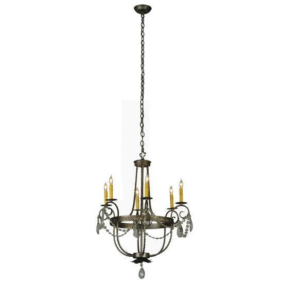2nd Ave Lighting Antonia 28.5" 6 LT Crystal Chandelier in Corinth Finish
