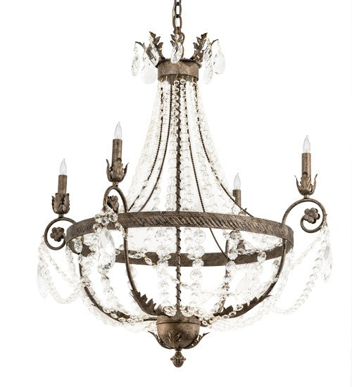 2nd Ave Lighting Antonia 34" Wide 4 Light Chandelier in Corinth Finish