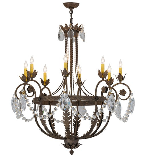 2nd Ave Lighting Antonia 38" Wide 8 Light Chandelier in Antiquity Finish