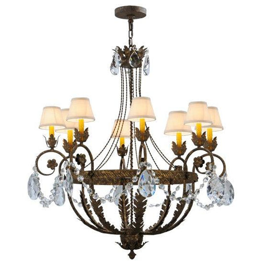 2nd Ave Lighting Antonia 39" Wide 8 LT Chandelier in Pompeii Gold Finish