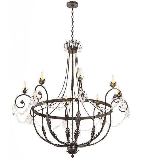 2nd Ave Lighting Antonia 58" Wide 8 Light Chandelier in Chestnut Finish