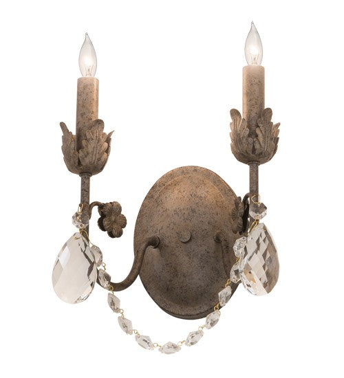 2nd Ave Lighting Antonia 9.5" Wide 2 Light Wall Sconce Corinth Finish
