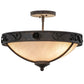 2nd Ave Lighting Arabesque 17" Semi-Flushmount With Copper Rust Finish
