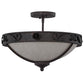 2nd Ave Lighting Arabesque 17" Semi-Flushmount With Copper Rust Finish