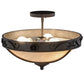 2nd Ave Lighting Arabesque 17" Semi-Flushmount With Copper Rust Finish