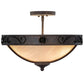 2nd Ave Lighting Arabesque 17" Semi-Flushmount With Copper Rust Finish