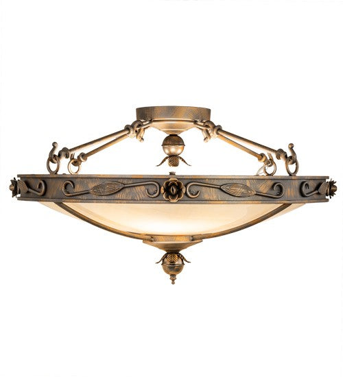 2nd Ave Lighting Arabesque 27.5" Wide Flushmount in French Bronze Finish