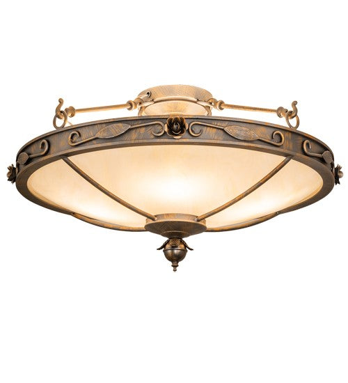 2nd Ave Lighting Arabesque 27.5" Wide Flushmount in French Bronze Finish