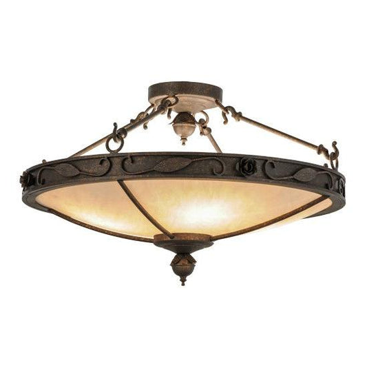 2nd Ave Lighting Arabesque 28" Semi-Flushmount in Copper Rust Finish