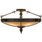 2nd Ave Lighting Arabesque 28" Semi-Flushmount in Gilded Tobacco Finish