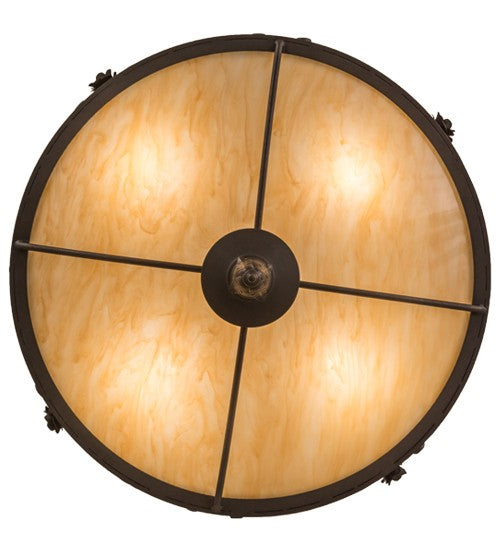 2nd Ave Lighting Arabesque 28" Semi-Flushmount in Gilded Tobacco Finish