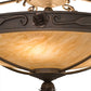 2nd Ave Lighting Arabesque 28" Semi-Flushmount in Gilded Tobacco Finish