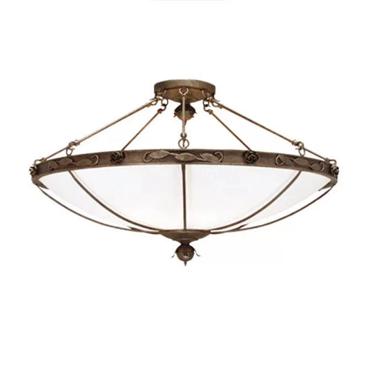 2nd Ave Lighting Arabesque 48" 8-Light E26 Base Whitestone Idalight Antiquity Semi-Flushmount Light