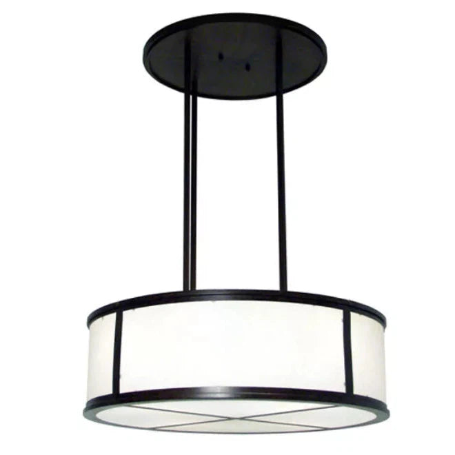 2nd Ave Lighting Arcas 30" Statuario Idalight Diffuser Rustic Iron Pendant Light