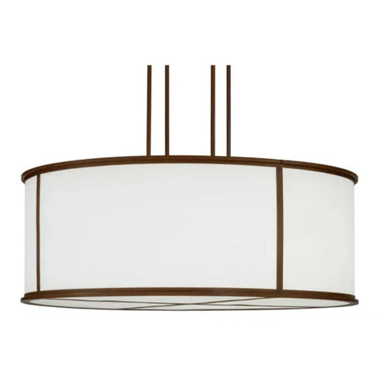 2nd Ave Lighting Arcas 48" 10-Light GU24 Base Statuario Idalight Rustic Iron Pendant Light