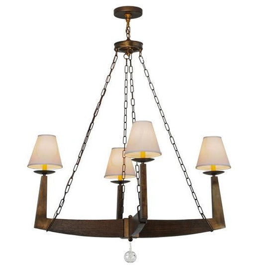 2nd Ave Lighting Arendal 42" Wide 4 Light Chandelier With Antique Copper Finish