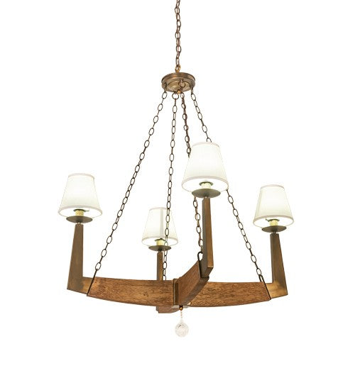 2nd Ave Lighting Arendal 42" Wide 4 Light Chandelier in Antique Copper Finish