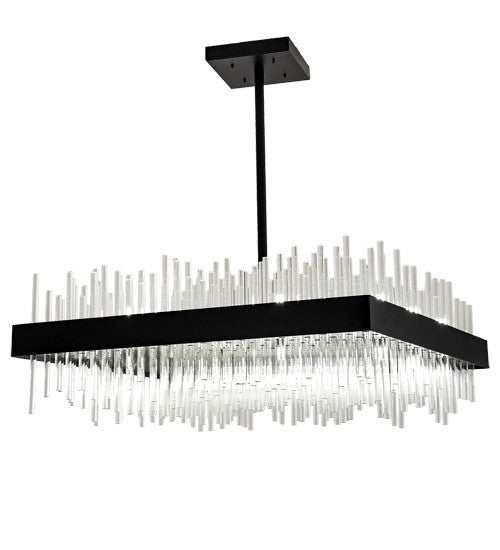 2nd Ave Lighting Arendelle 48" Square Chandelier in Solar Black Finish