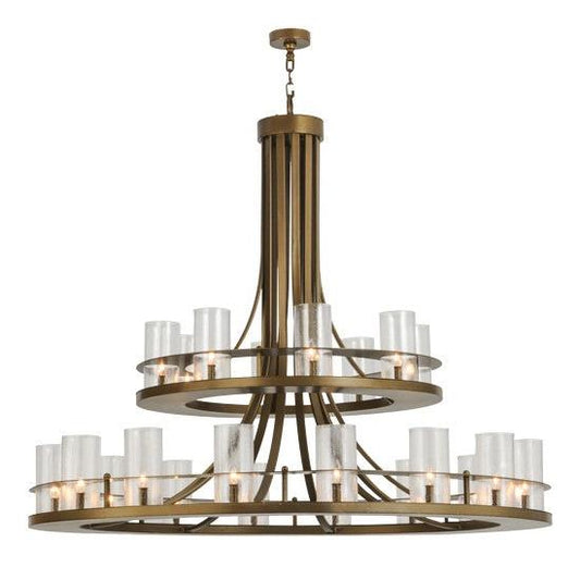 2nd Ave Lighting Arion 60" Wide 24 LT Two Tier Pendant in Hubbardton Bronze Finish