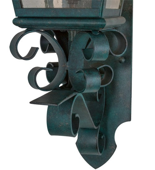 2nd Ave Lighting Arnette 9" Lantern Wall Sconce in Golden Verdi Finish