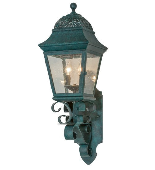 2nd Ave Lighting Arnette 9" Lantern Wall Sconce in Golden Verdi Finish
