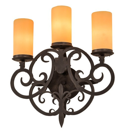 2nd Ave Lighting Ashley 16.5" Wall Sconce in Costello Black Finish
