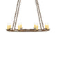 2nd Ave Lighting Ashley 42" 8-Light E12 Base Rustic Iron Chandelier