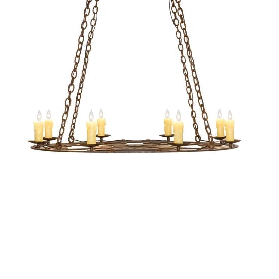 2nd Ave Lighting Ashley 42" 8-Light E12 Base Rustic Iron Chandelier