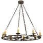 2nd Ave Lighting Ashley 42" Wide 8 Light Chandelier in Gilded Tobacco Finish